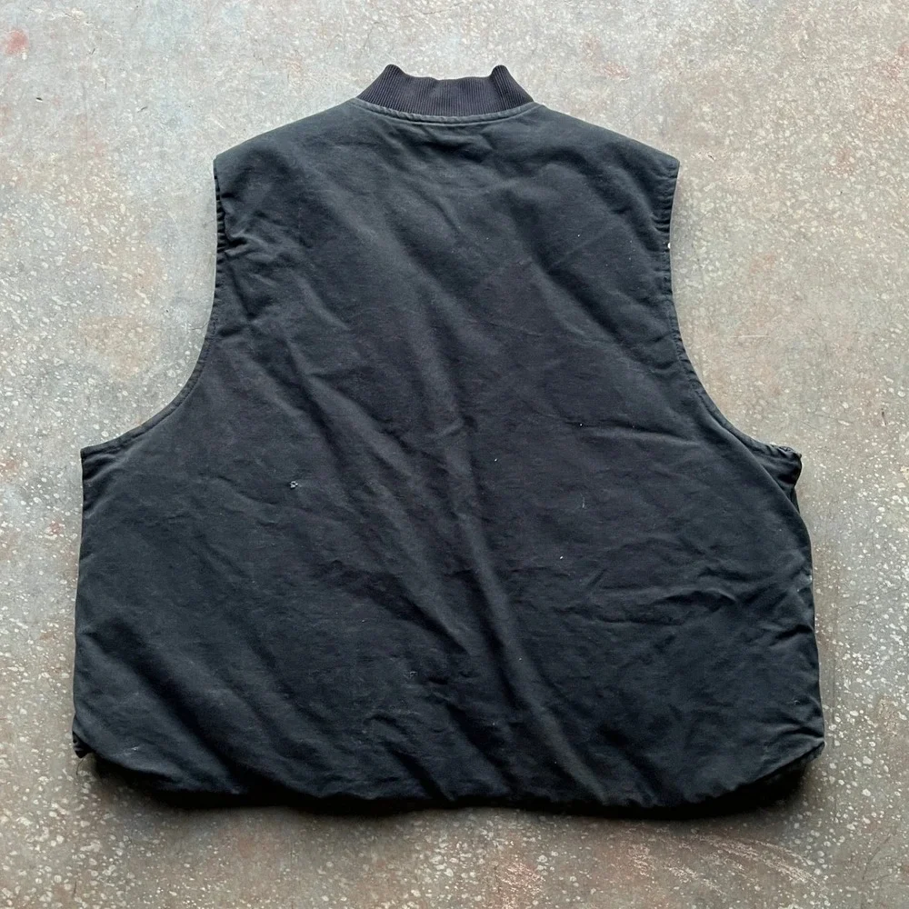 Carhartt V01 Arctic Quilt Lined Duck Vest Mens 3XL Black Canvas Workwear USA